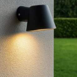 Applique Da Esterno-Ideal Lux Gas ap1 applique nero da esterno ip43 luce verso il basso