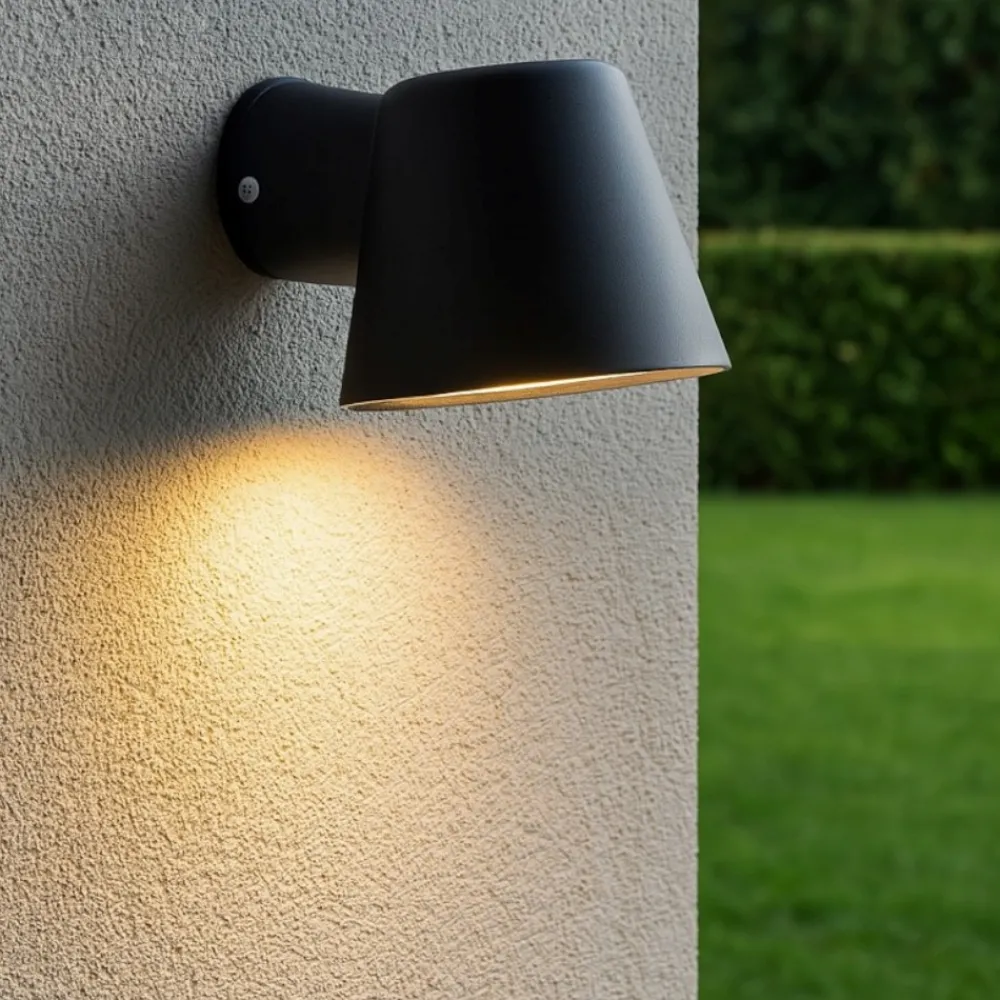 Applique Da Esterno-Ideal Lux Gas ap1 applique nero da esterno ip43 luce verso il basso
