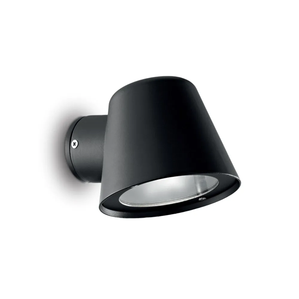Applique Da Esterno-Ideal Lux Gas ap1 applique nero da esterno ip43 luce verso il basso