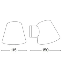 Applique Da Esterno-Ideal Lux Gas ap1 applique nero da esterno ip43 luce verso il basso