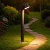 Lampioni Da Giardino-Ideal Lux Gas pt1 lampione a paletto antracite da esterno