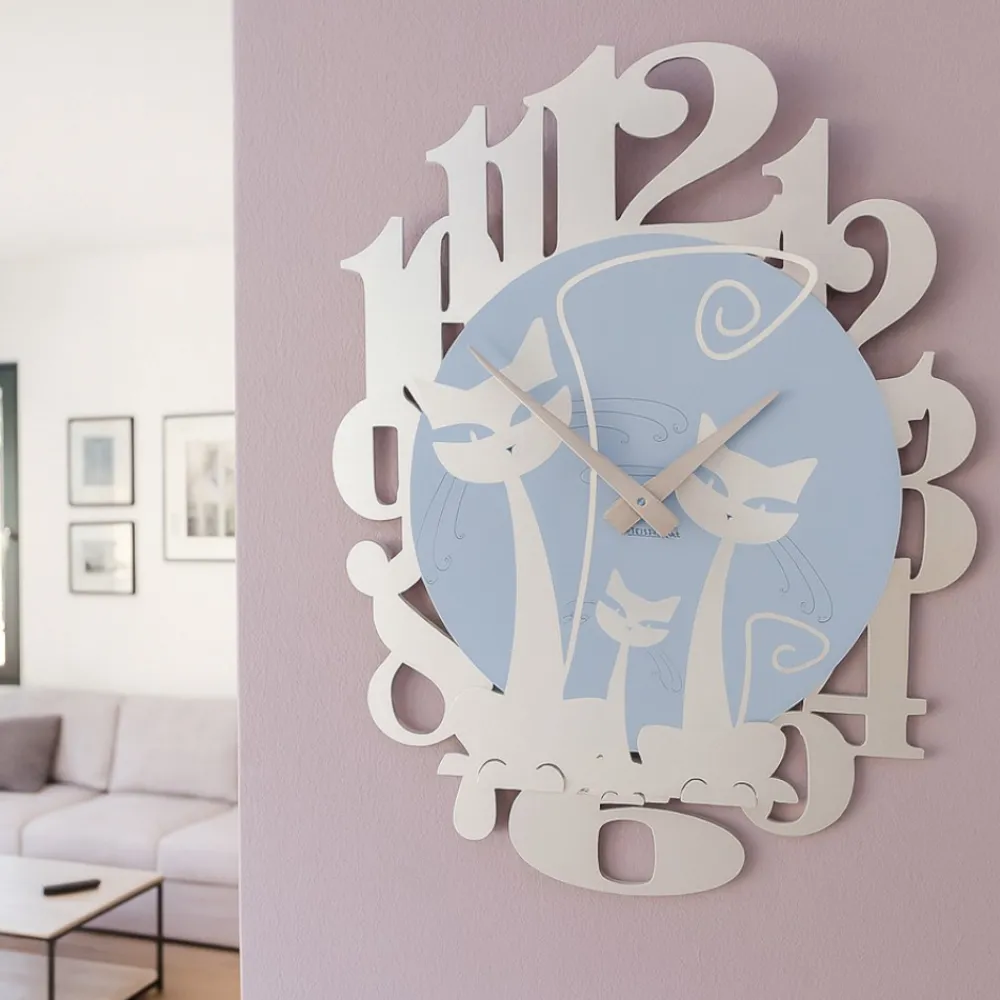 Orologi Da Parete Moderni-Selezionato da Mazzolaluce Gatti orologio moderno da parete legno bianco