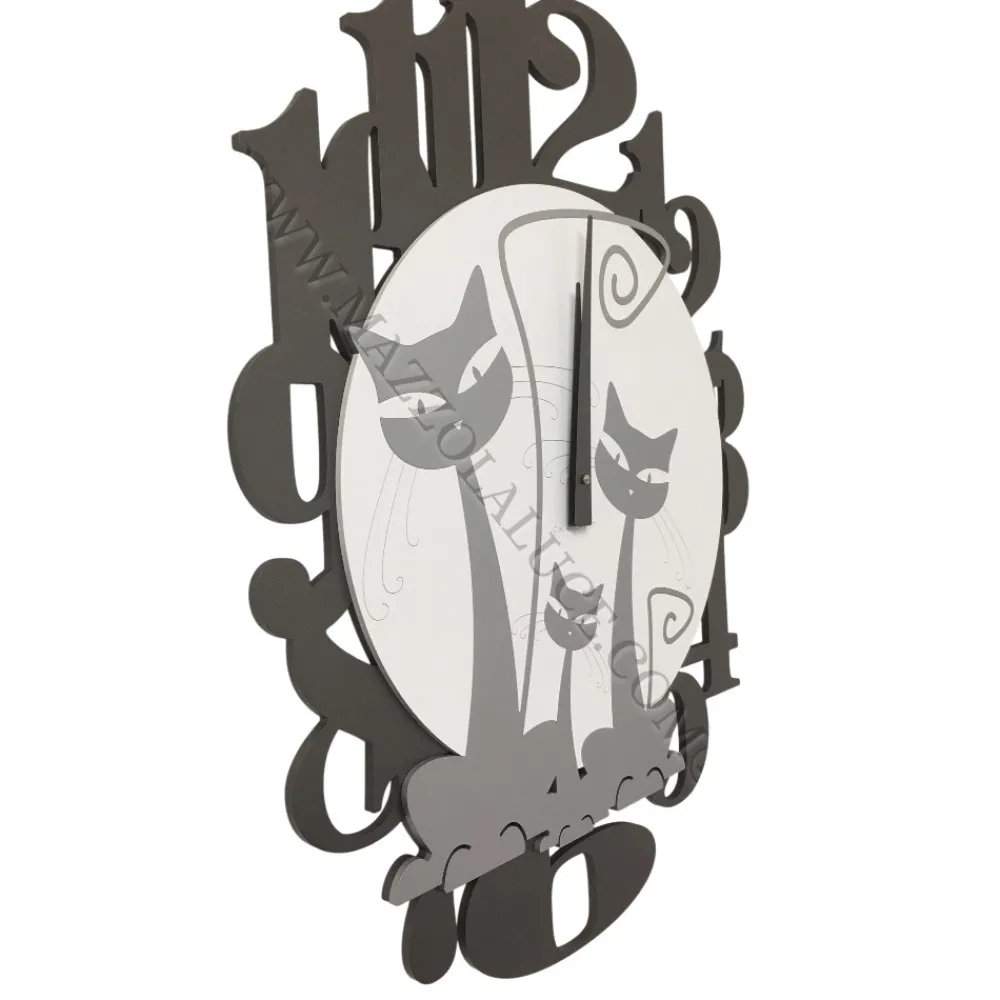 Orologi Da Parete Moderni-Selezionato da Mazzolaluce Gatti orologio moderno da parete legno alluminio