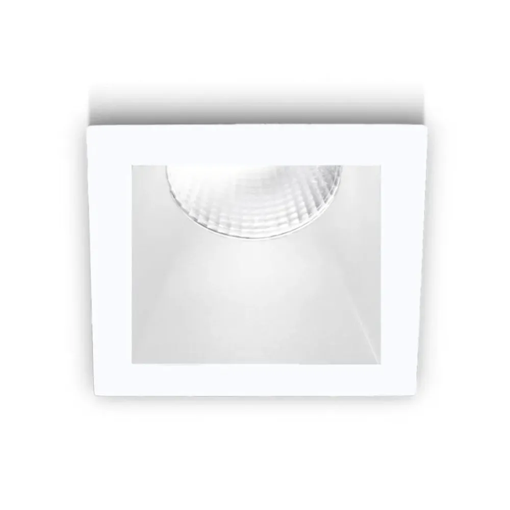 Faretti Da Incasso-Gea Luce Geaa luce faretto quadrato da incasso bianco opaco led 3000k