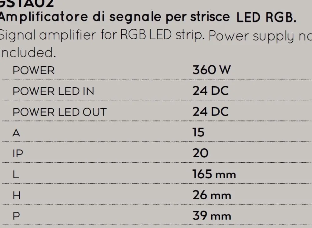 Strisce Led-Gea Luce accessorio amplificatore di segnale per strisce led rgb