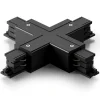 Illuminazione A Binario-Gea Luce accessorio giunto a x per connessione elettrica meccanica binario trifase nero