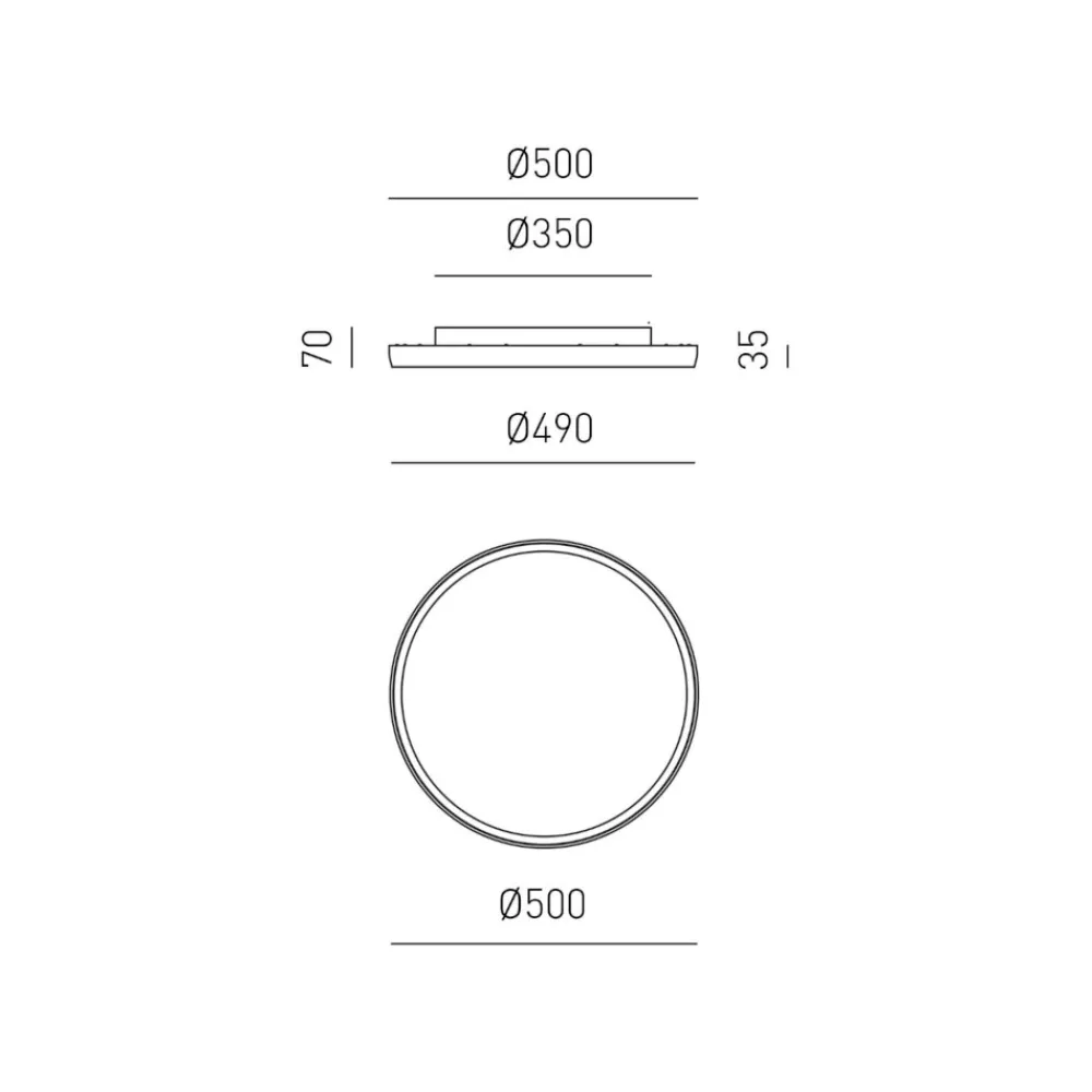 Plafoniere Moderne-Gea Luce acelia plafoniera led da 3000k a 4000k