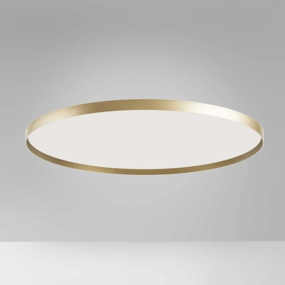 Plafoniere Moderne-Gea Luce acelia plafoniera moderna led 76w da 3000k a 4000k colore oro