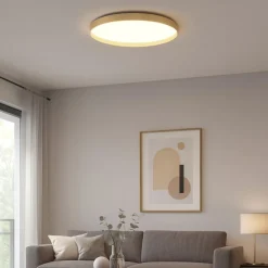 Plafoniere Moderne-Gea Luce acelia plafoniera moderna led 40w da 3000k a 4000k colore oro