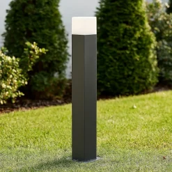 Lampioni Da Giardino-Gea Luce aditi lampione da giardino antracite moderno quadrato