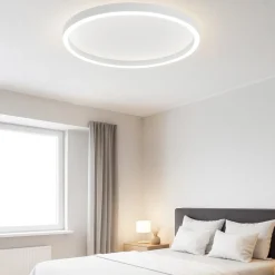 Plafoniere Moderne-Gea Luce aela bianco plafoniera led 60w 3000k 4000k rotonda