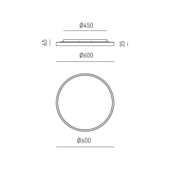 Plafoniere Moderne-Gea Luce aela bianco plafoniera led 60w 3000k 4000k rotonda
