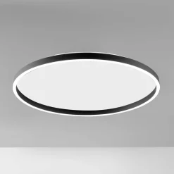 Plafoniere Moderne-Gea Luce aela nero plafoniera led 72w 3000k 4000k tonda