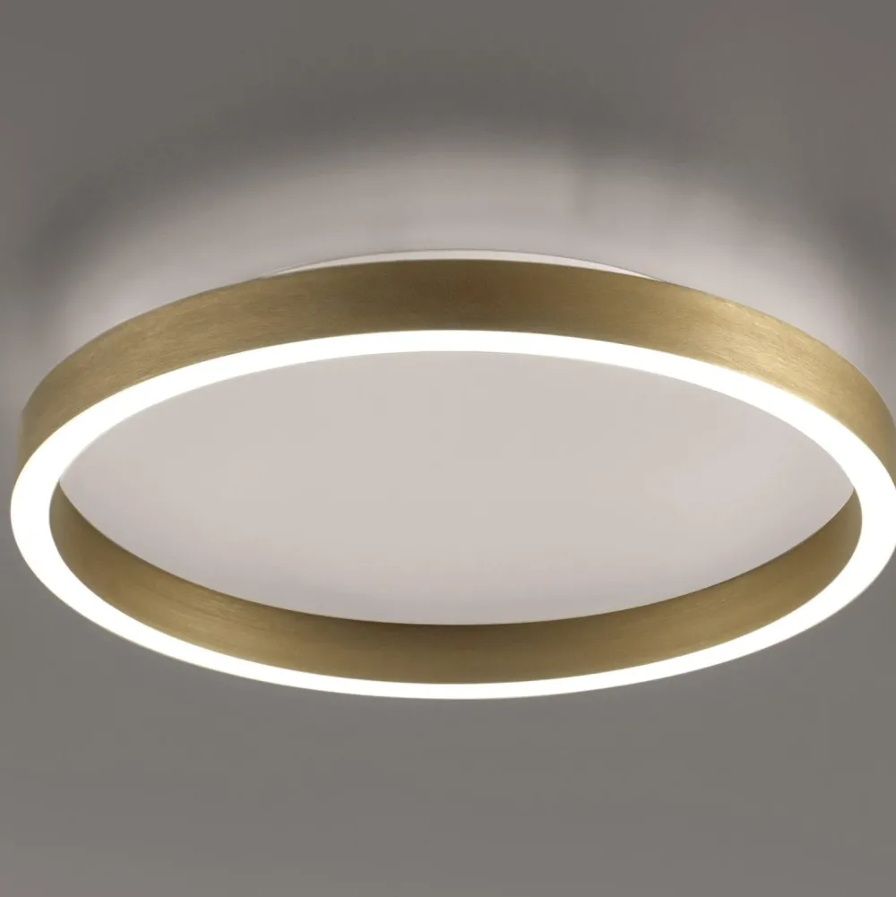 Plafoniere Moderne-Gea Luce aela oro plafoniera led 36w 3000k 4000k