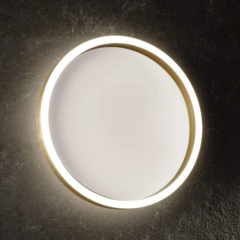 Plafoniere Moderne-Gea Luce aela p-m oro plafoniera per camera da letto led 60w 3000k 4000k