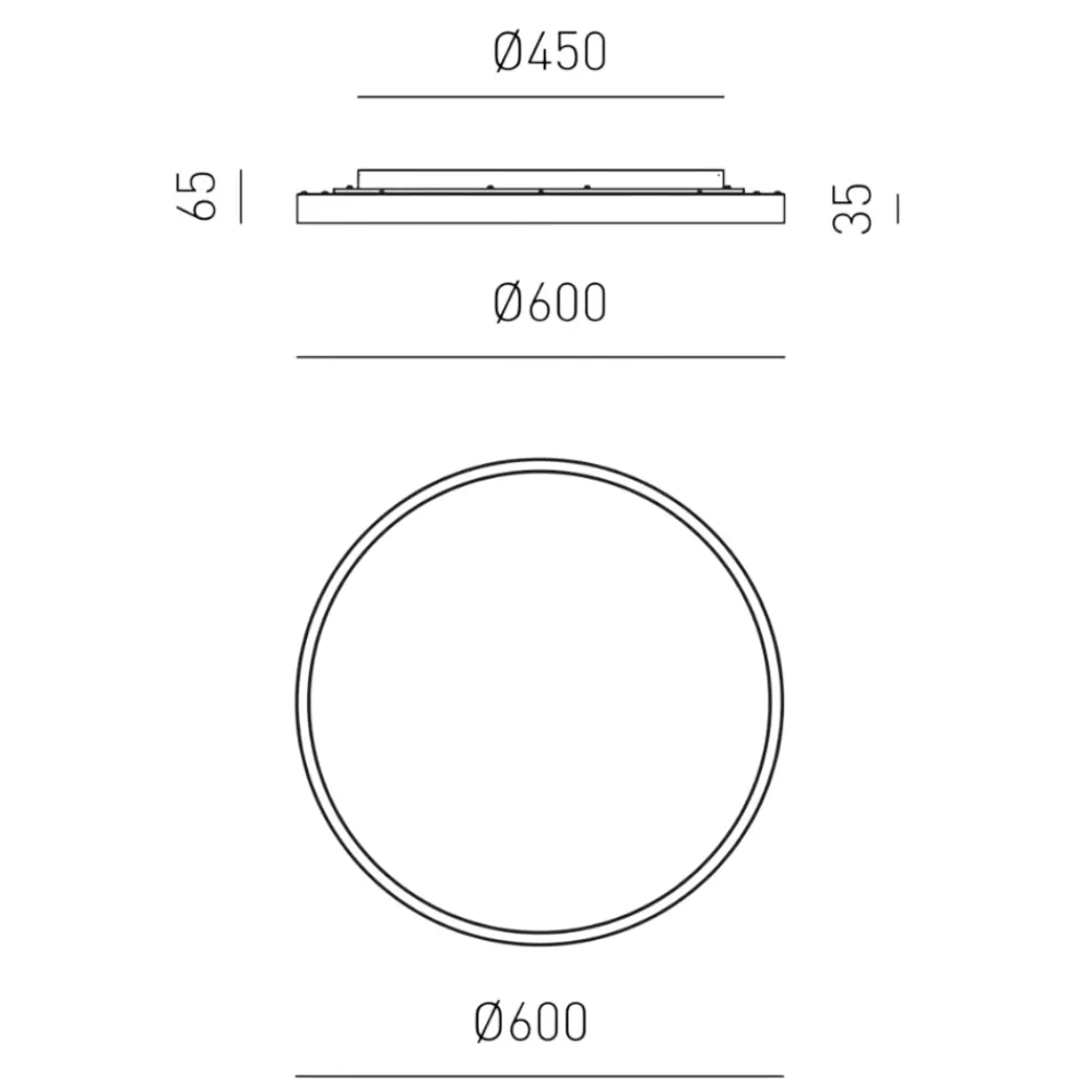 Plafoniere Moderne-Gea Luce aela p-m oro plafoniera per camera da letto led 60w 3000k 4000k