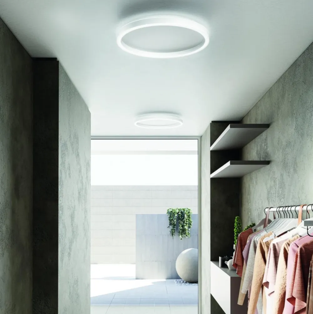 Plafoniere Moderne-Gea Luce aela p-p bianco plafoniera moderna 30w-6w 3000k 4000k