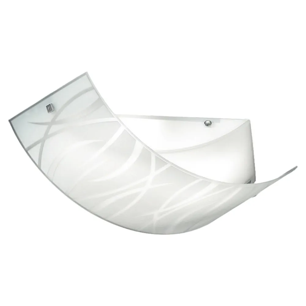 Plafoniere Moderne-Gea Luce agnese plafoniera per camera da letto vetri fili bianchi
