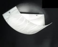 Plafoniere Moderne-Gea Luce agnese plafoniera per camera da letto vetri fili bianchi