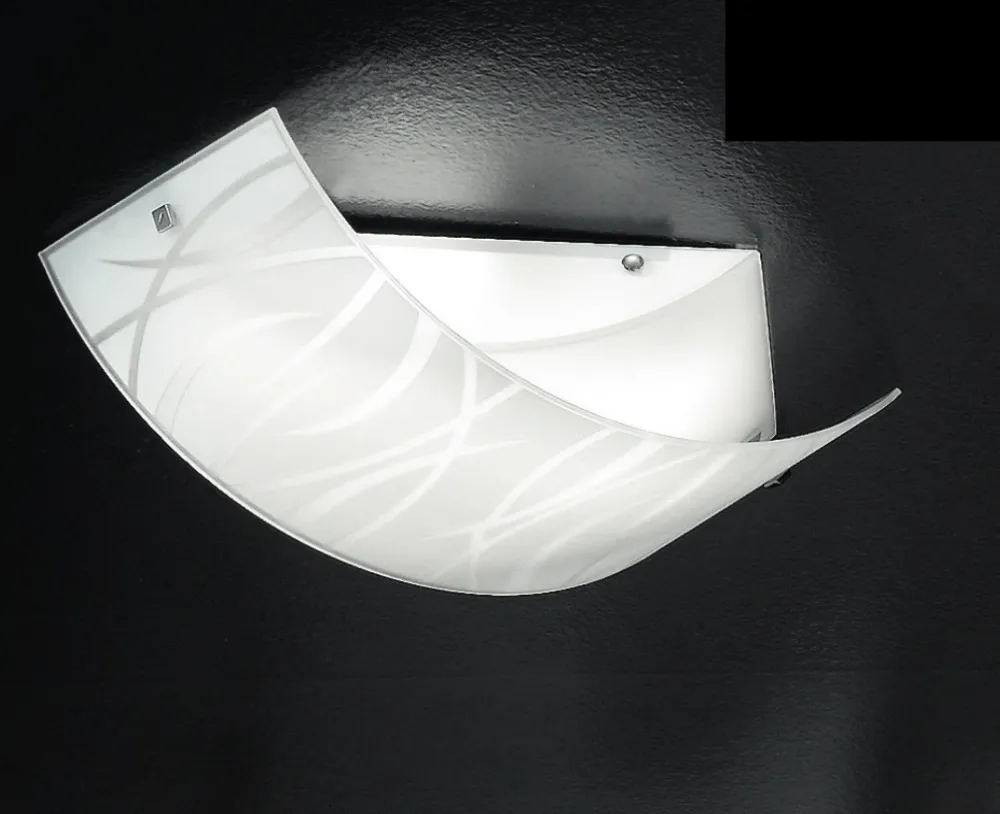 Plafoniere Moderne-Gea Luce agnese plafoniera per camera da letto vetri fili bianchi