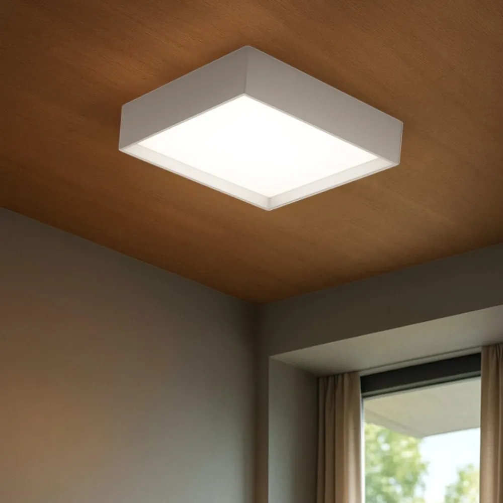 Plafoniere Moderne-Gea Luce aoi plafoniera moderna led 30w da 3000k a 4000k quadrata