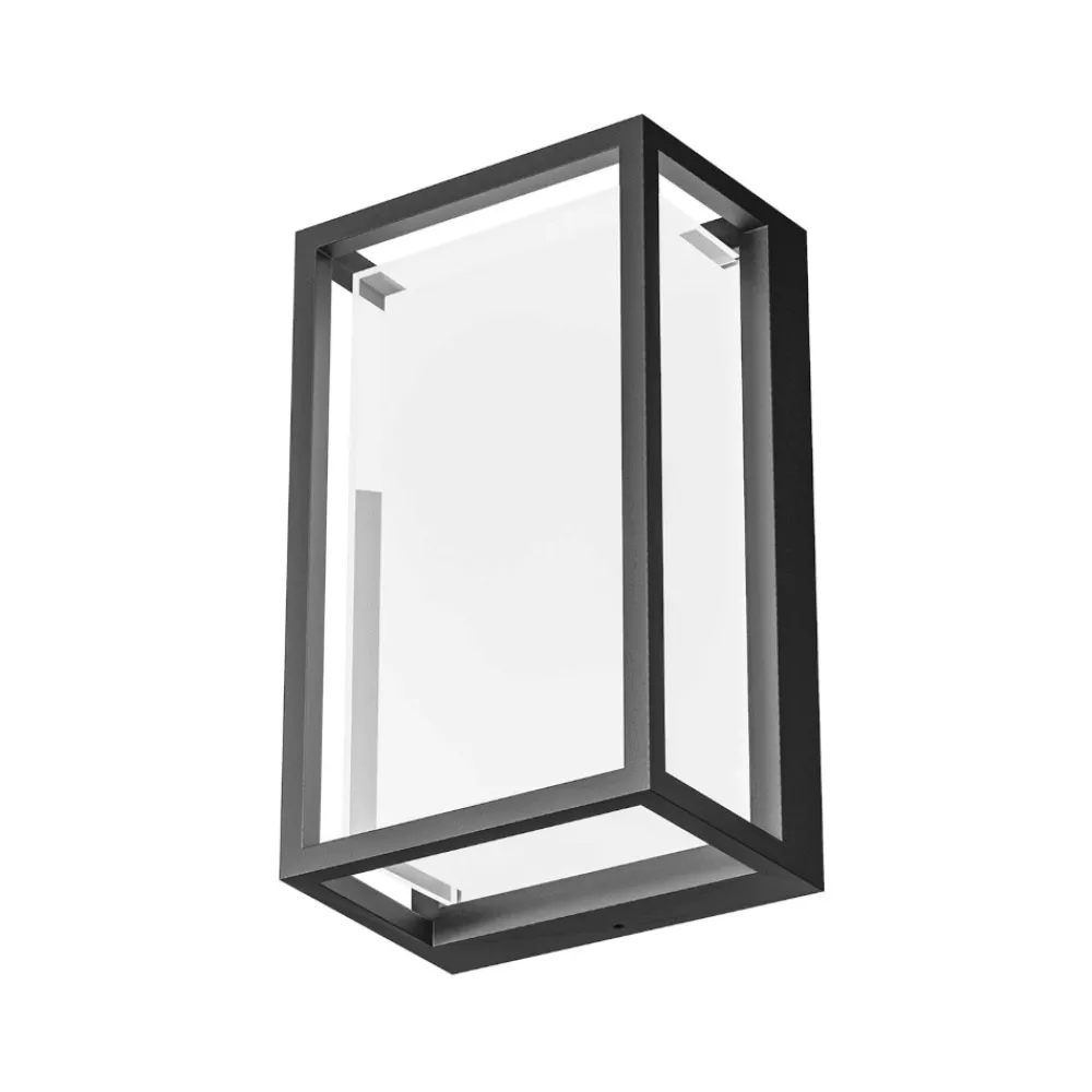 Applique Da Esterno-Gea Luce applique da esterno ip65 antracite led cct