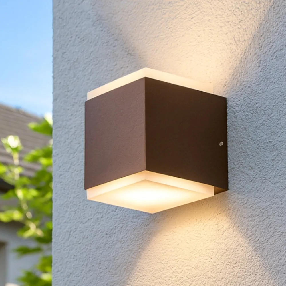 Applique Da Esterno-Gea Luce applique per esterno moderna ip65 corten led cct
