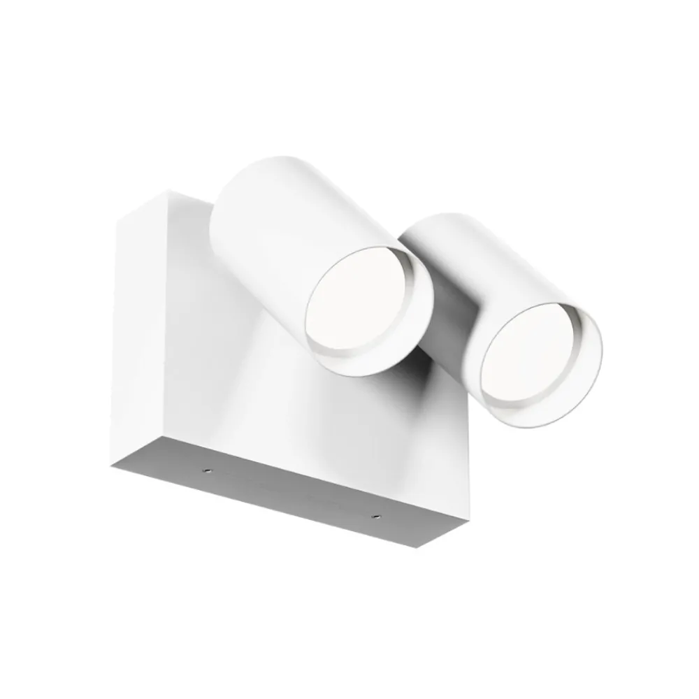 Applique Da Esterno-Gea Luce applique per esterno due luci orientabili ip65 bianca led cct