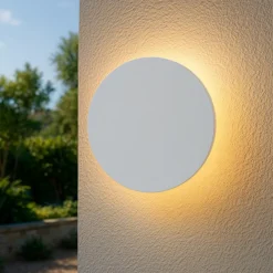 Applique Da Esterno-Gea Luce applique per esterno ip65 bianca 23 cm led cct