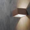 Applique Da Esterno-Gea Luce applique per esterno ip54 marrone led cct