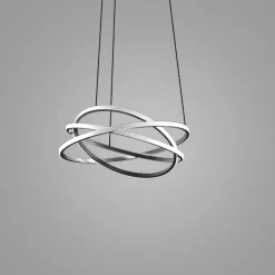Lampadari Cucina-Gea Luce atia lampadario cucina led 80w 3000k nero moderno