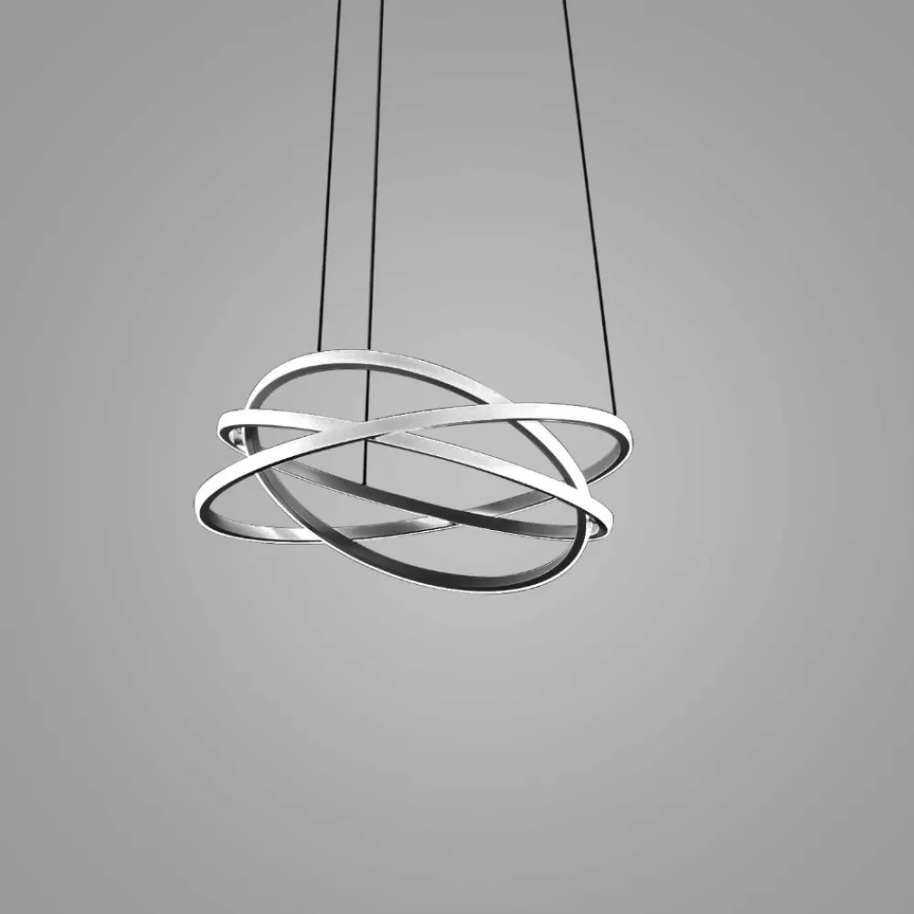 Lampadari Cucina-Gea Luce atia lampadario cucina led 80w 3000k nero moderno