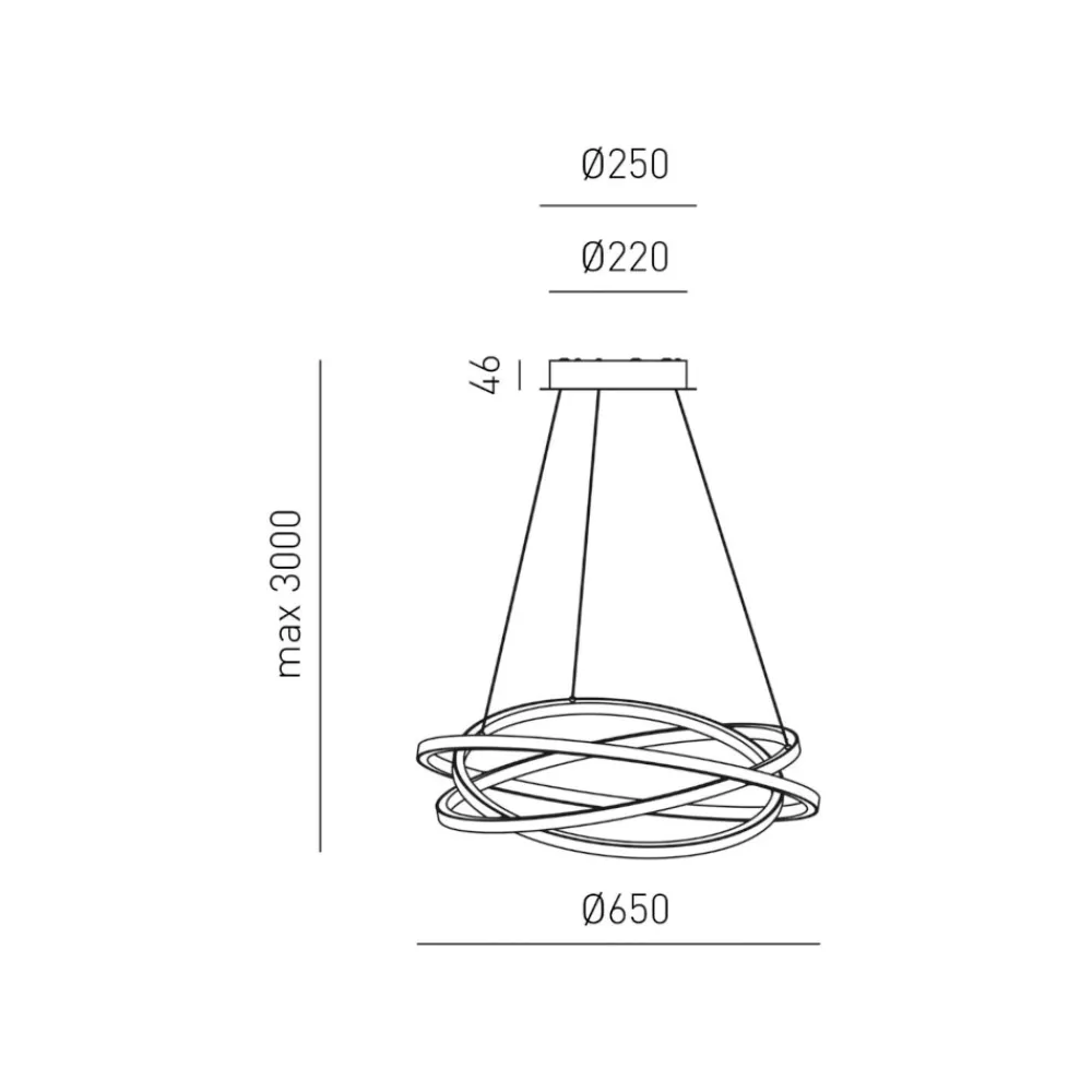 Lampadari Cucina-Gea Luce atia lampadario cucina led 80w 3000k nero moderno