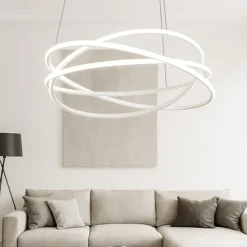Lampadari Moderni-Gea Luce atia lampadario moderno led 120w 3000k bianco minimal