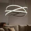 Lampadari Moderni-Gea Luce atia lampadario moderno led 100w 3000k nero per soggiorno