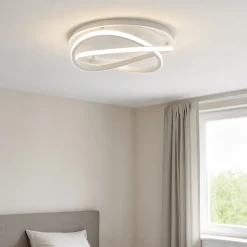 Plafoniere Moderne-Gea Luce atia plafoniera moderna led 40w 3000k bianca per salotto