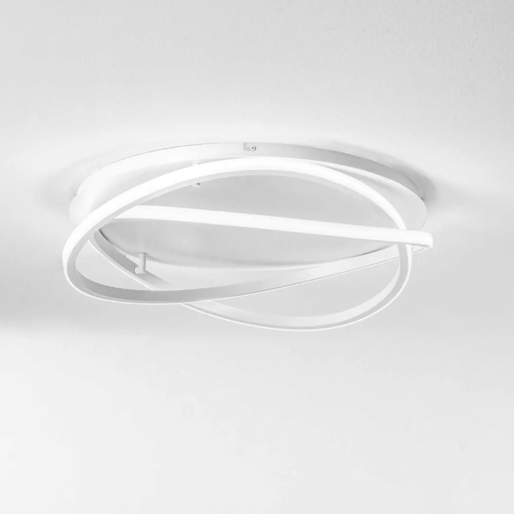 Plafoniere Moderne-Gea Luce atia plafoniera moderna led 50w 3000k rotonda bianca