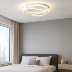 Plafoniere Moderne-Gea Luce atia plafoniera moderna led 50w 3000k rotonda bianca