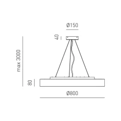 Lampadari Moderni-Gea Luce ava lampadario moderno led 92w da 3000k a 4000k per salotto