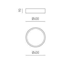 Plafoniere Moderne-Gea Luce ava plafoniera moderna led 30w da 3000k a 4000k bianca