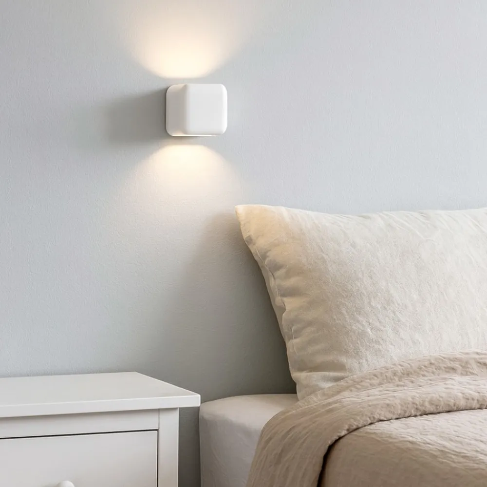Applique Camera Da Letto-Gea Luce babol applique camera da letto cubico bianco