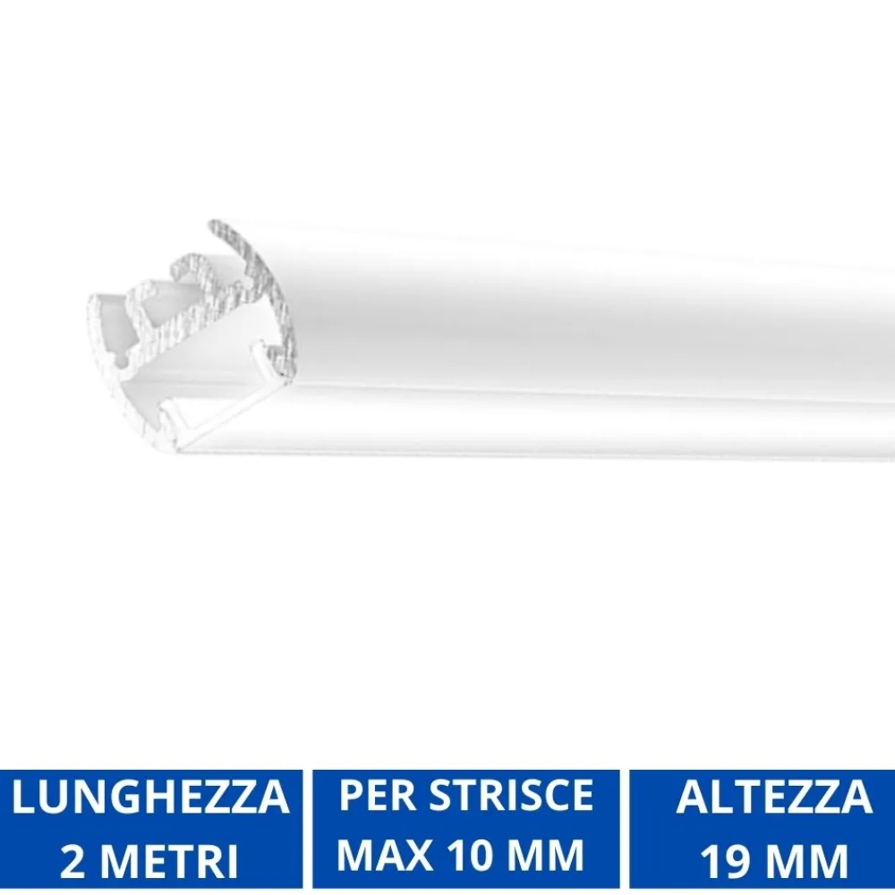 Strisce Led-Gea Luce baku p profilo plafone bianco per strisce led max 10mm