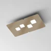 Plafoniere Moderne-Gea Luce bilbao tortora plafoniera moderna rettangolare