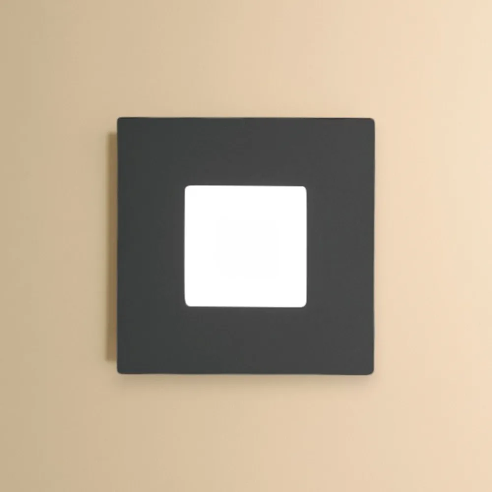Plafoniere Moderne-Gea Luce bilde plafoniera moderna led 56w 3000k nera quadrata
