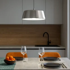 Lampadari Cucina-Gea Luce blanca lampadario per cucina moderna nickel