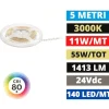 Strisce Led-Gea Luce bobina 5mt striscia led 11w-m 3000k 24vdc