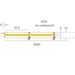 Strisce Led-Gea Luce bobina strip led cob 15w 3000k 5mt 24v dc
