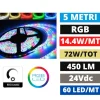 Strisce Led-Gea Luce bobina striscia led 5 metri rgb 14,4w-mt 24v dc