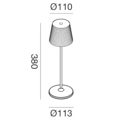 Lampade Da Tavolino Esterno-Gea Luce brillia lampada da tavolo led 3w 3000k ip54 portatile blu