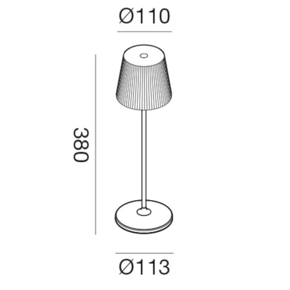 Lampade Da Tavolino Esterno-Gea Luce brillia lampada da tavolo led 3w 3000k ip54 portatile blu